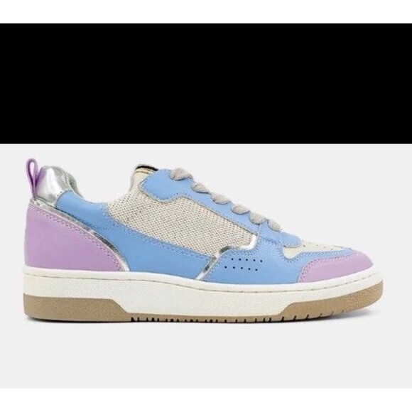 Shu Shop ROMI Pink Blue Metallic Women's Sneakers Size 8 New in Box - Picture 1 of 5